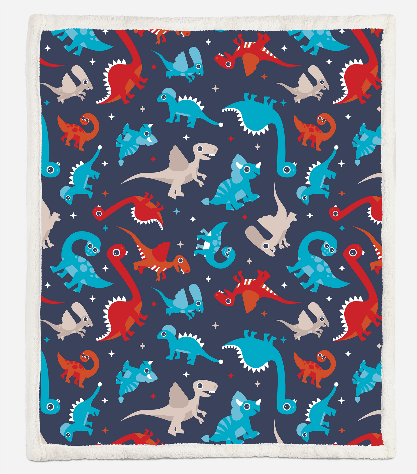PREORDER Happy Dinosaurs Sherpa Blanket