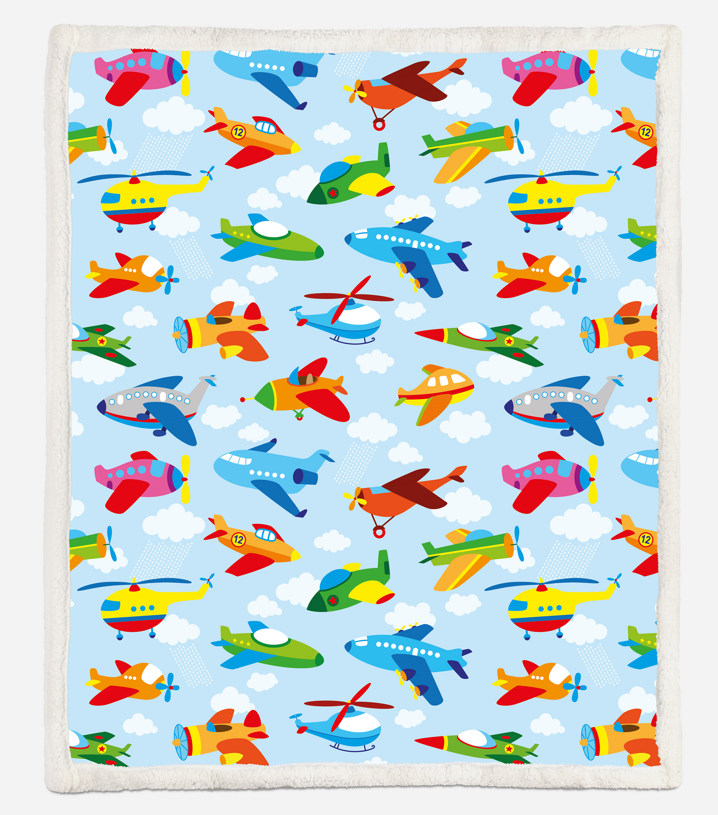 PREORDER Airplanes Sherpa Blanket