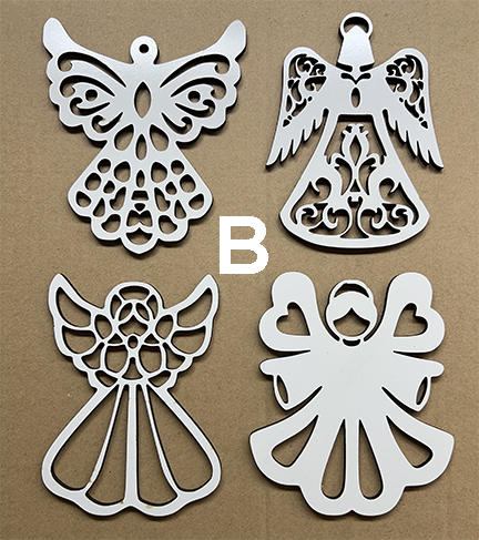 20118 Angel 4pc SET ORNAMENT HQ-TBM