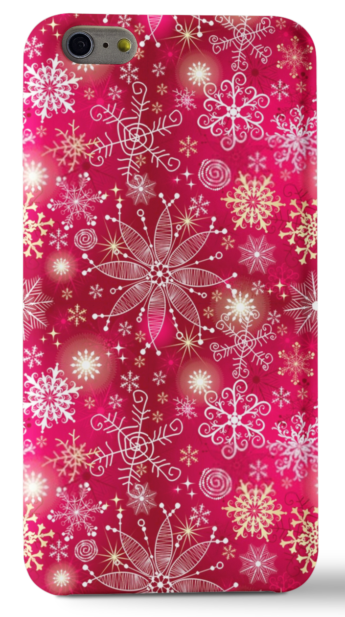 PREORDER 113C Red Snowflakes Phone Case for Samsung