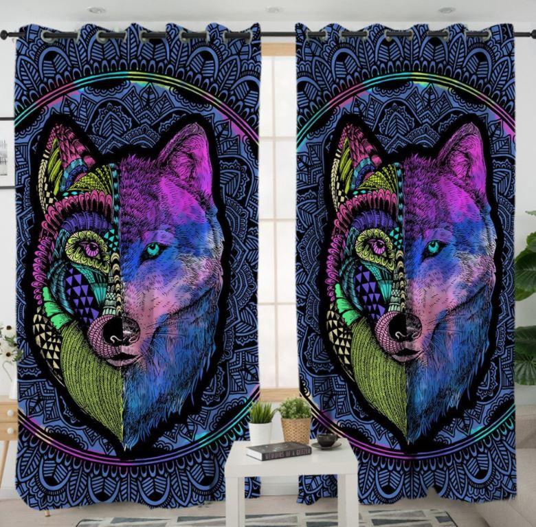 PREORDER Wolf #11 Window Curtains 2 pc SET