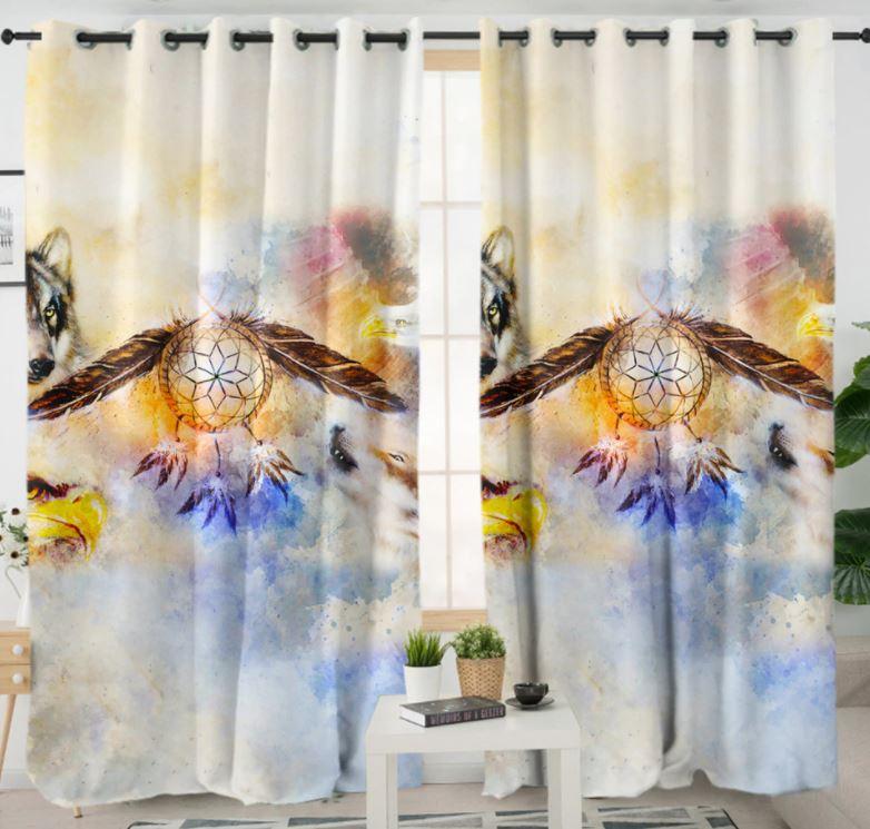 PREORDER Wolf #12 Window Curtains 2 pc SET