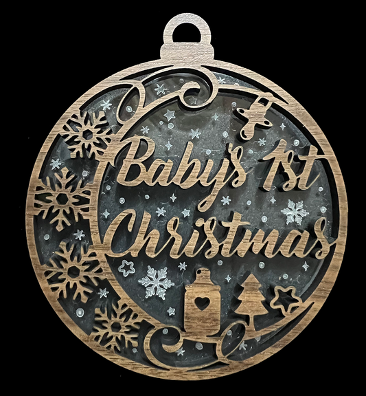 20003 Babys 1st Christmas w Snow Layer ORNAMENT