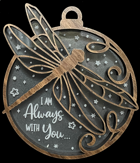 20009 Always With You Dragonfly w Snow Layer ORNAMENT