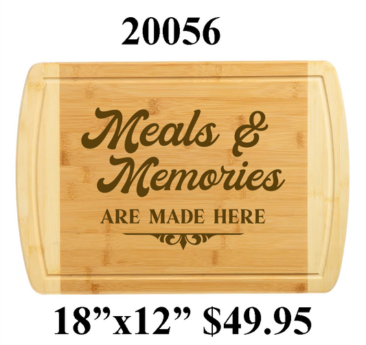 20056 Meals Memories Made Here CUTTING BOARD HQ-TBM