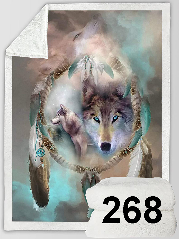 PREORDER Wolf 60"x80" Sherpa Blanket