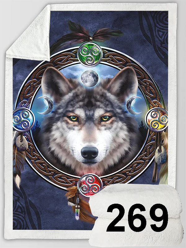 PREORDER Wolf 60"x80" Sherpa Blanket
