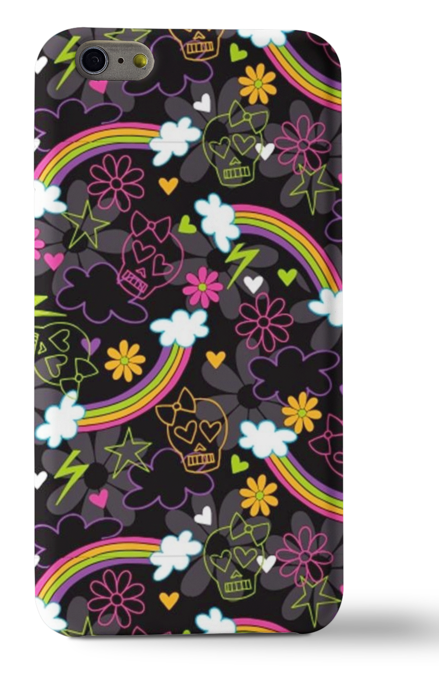 PREORDER 8010C Rainbows & Pretty Skulls Phone Case