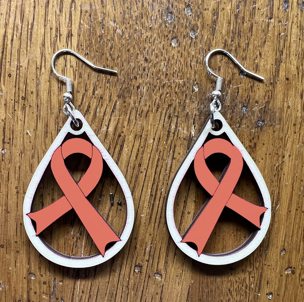 20083 Coral Tear Drop Ribbon JEWELRY HQ-TBM