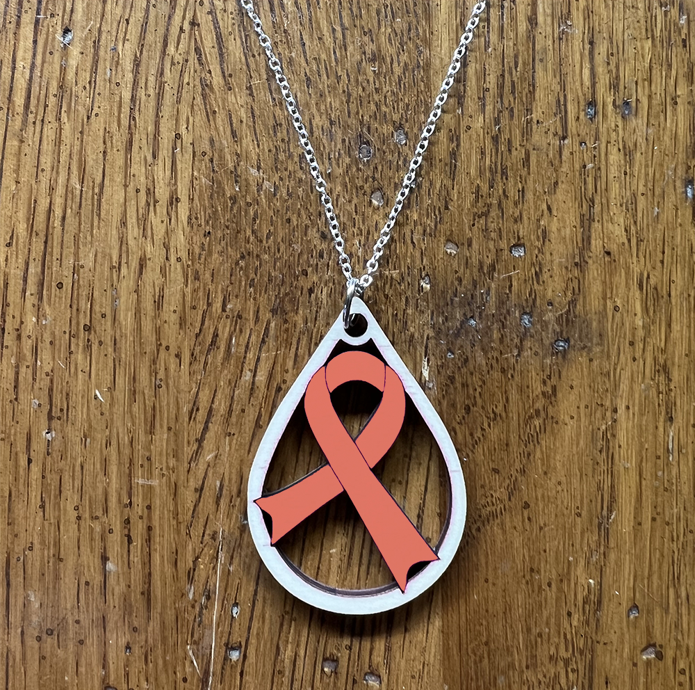 20083 Coral Tear Drop Ribbon JEWELRY HQ-TBM