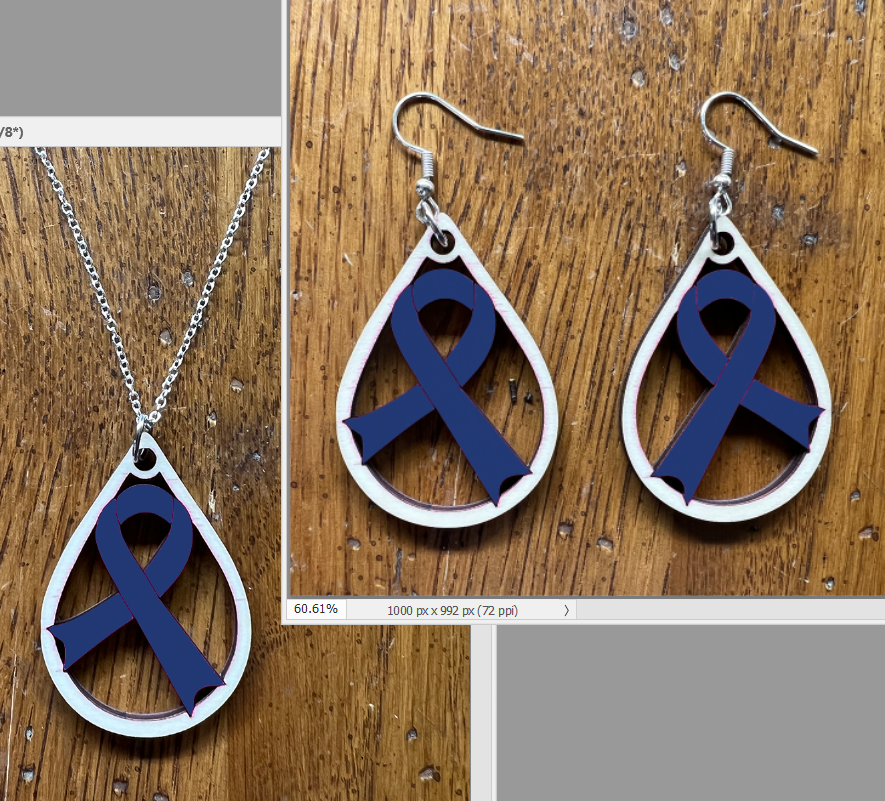 20085 Navy Tear Drop Ribbon JEWELRY HQ-TBM