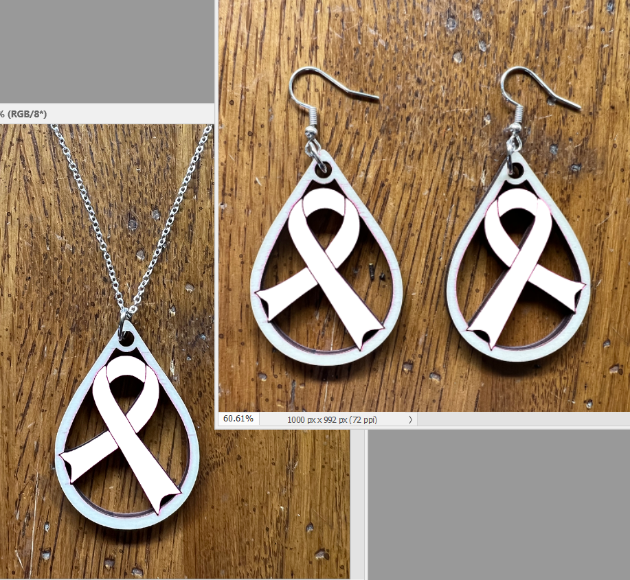 20080 White Tear Drop Ribbon JEWELRY HQ-TBM
