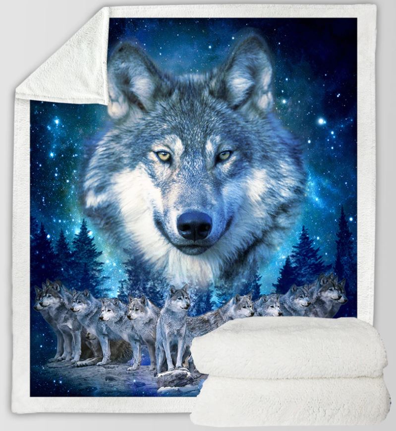 PREORDER Wolf Pack Sherpa Blanket